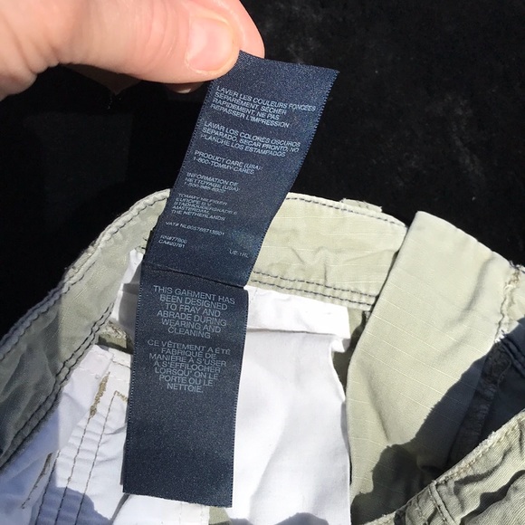 Tommy Hilfiger Light Olive Green Khaki Cargo Shorts Yacht Club Adjustable 5 - Picture 16 of 16